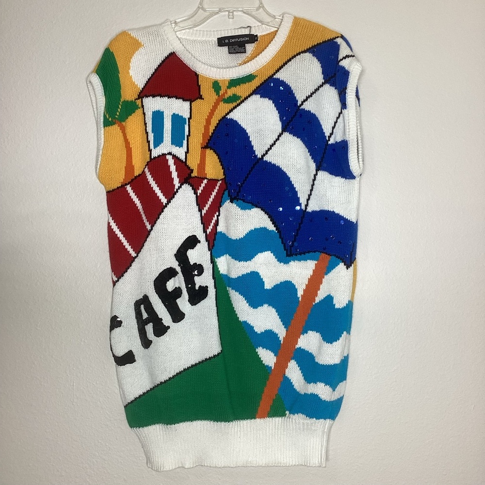 Vintagee I.B. Diffusion Sweater Cafe Umbrella Beach Sm